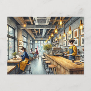 Cafe in Osaka Postcard