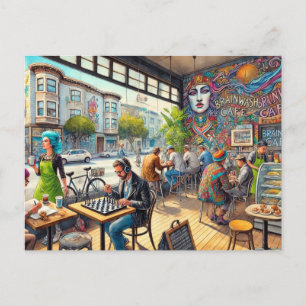 Cafe in San Francisco Mission District Mug Postcard