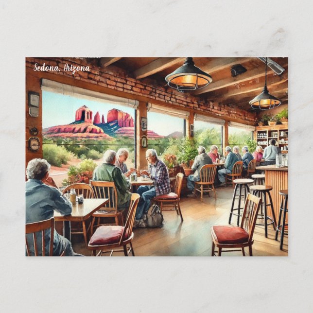 Cafe in Sedona Arizona View Postcard (Front)