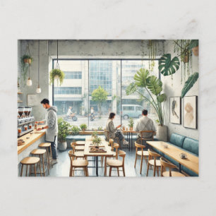 Cafe in Taipei Postcard