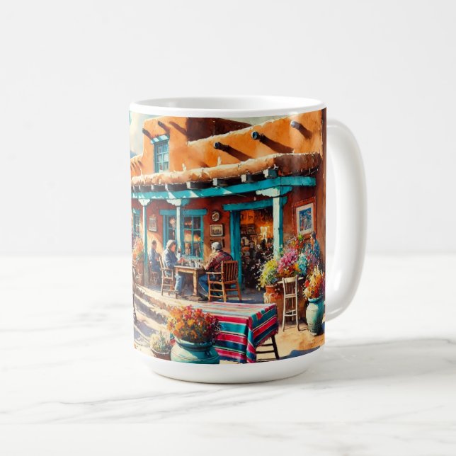 Cafe in Taos New Mexico Coffee Mug (Front Right)
