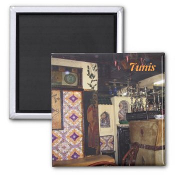 Cafe In Tunis Magnet by MehrFarbeImLeben at Zazzle