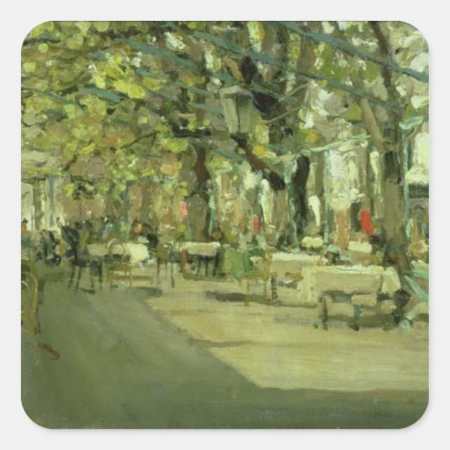 Cafe in Yalta, 1905 Square Sticker (Front)
