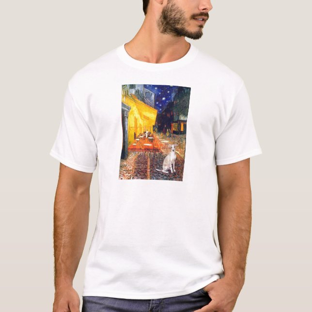 Cafe -Italian Greyhound 5 T-Shirt (Front)
