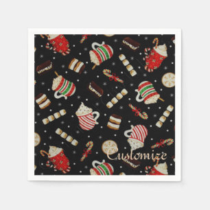 Cafe Latte Christmas Coffee Napkins