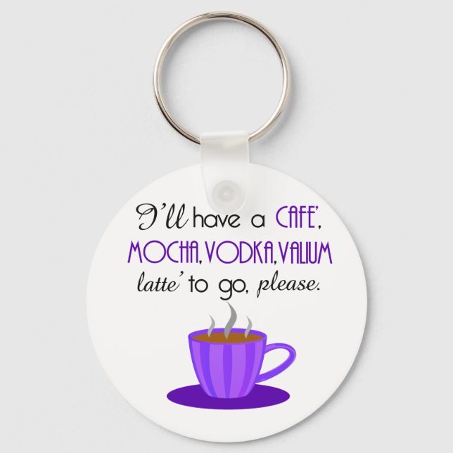 Cafe Latte Keychain (Front)