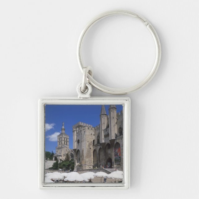 Cafe, Le Palais des Papes, Avignon, Vaucluse, Keychain (Front)