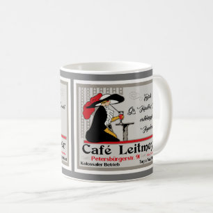 Café Leitmeyer, German retro style coffee shop ad Coffee Mug