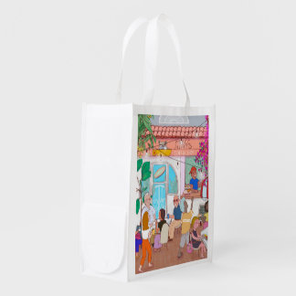 Café Macchiato Miramar Foldable Grocery Bag