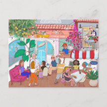 Café Macchiato Miramar Postcard