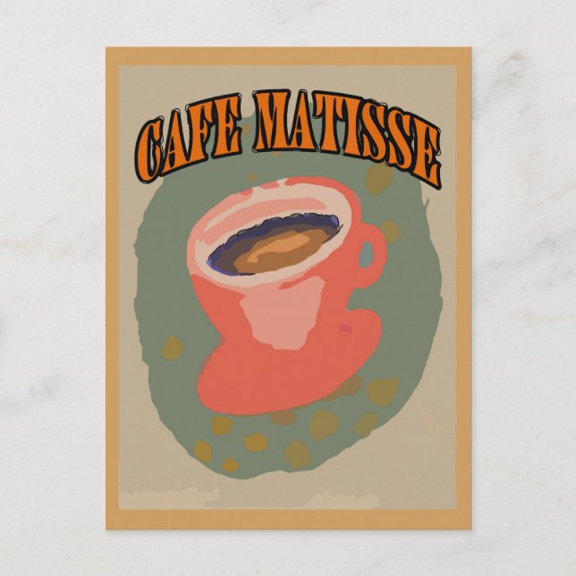 Cafe Matisse Coffee Cup Postcard (Front)