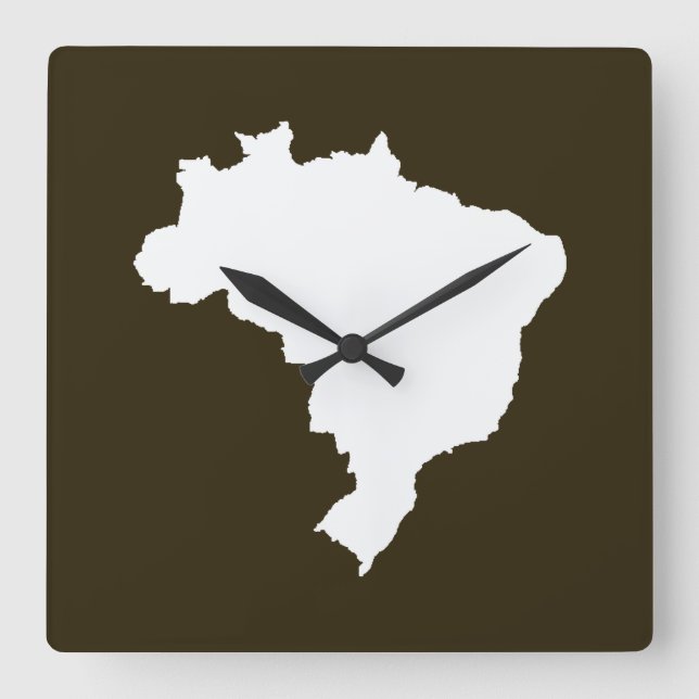 Café Mocha Festive Brazil at Emporio Moffa Square Wall Clock (Front)