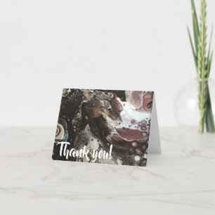 “ Café mocha mermaid with whip“ Letterpress Thank You Card