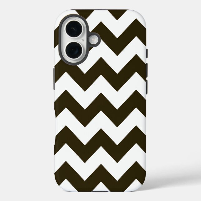 Café Mocha Neutral Chevrons Case-Mate iPhone Case (Back)