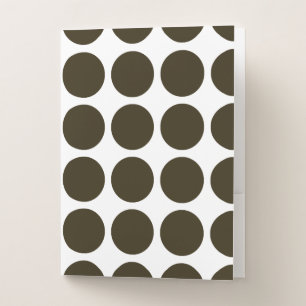 Café Mocha Neutral Dots Pocket Folder