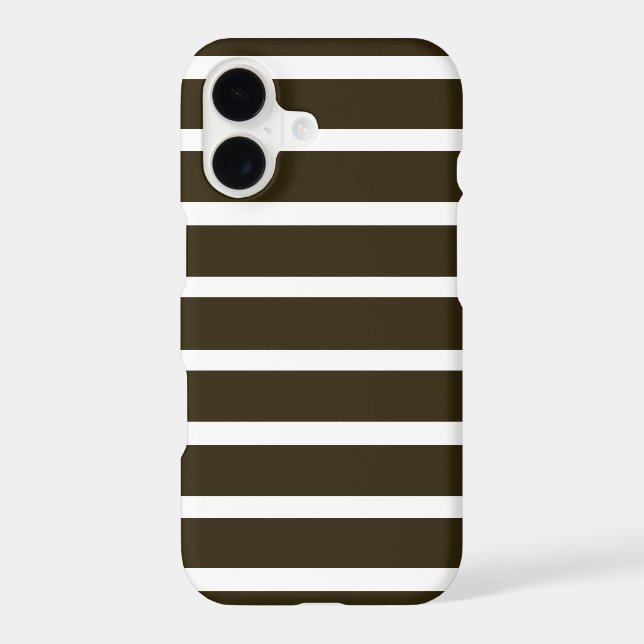 Café Mocha Neutral Stripes Iphone Case (Back)
