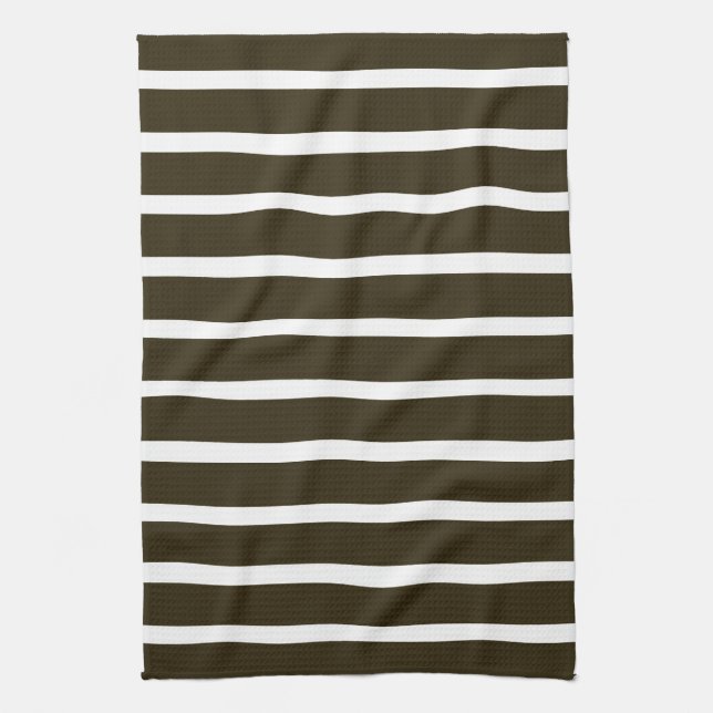 Café Mocha Neutral Stripes Towel (Vertical)