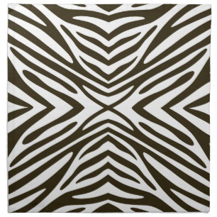 Café Mocha Neutral Zebra Cloth Napkin