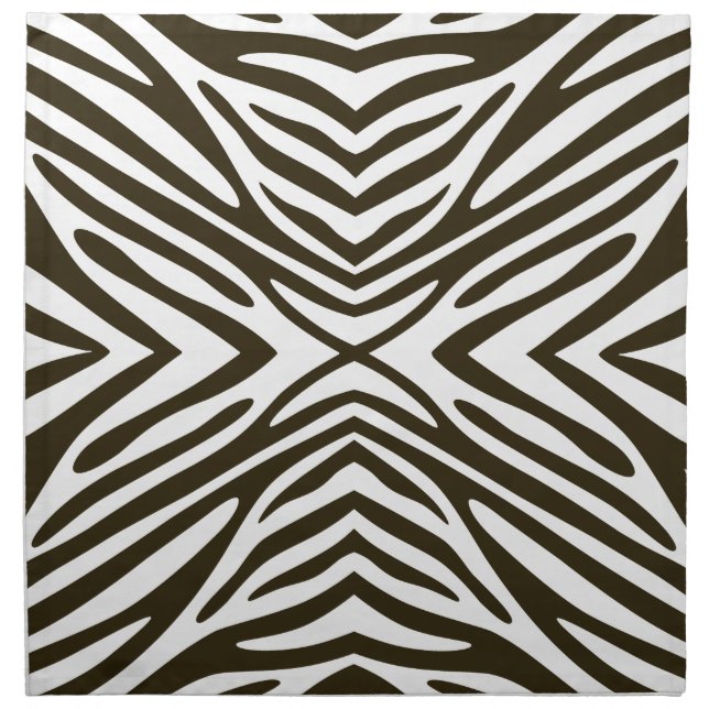 Café Mocha Neutral Zebra Cloth Napkin (Front)