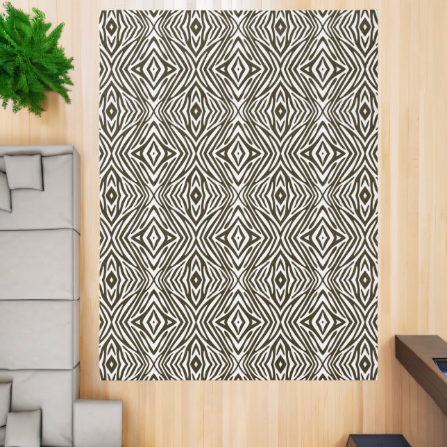 Café Mocha Neutral Zebra Rug (Insitu (Indoor 2))