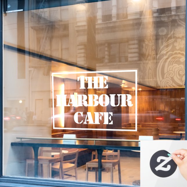 Cafe Name on a Window Cling (Cafe Window)