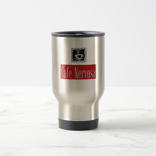 Cafe Nervosa Travel Mug (Center)