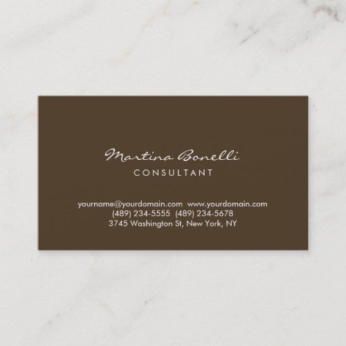 Cafe Noir Black Coffee Brown Minimal Business Card