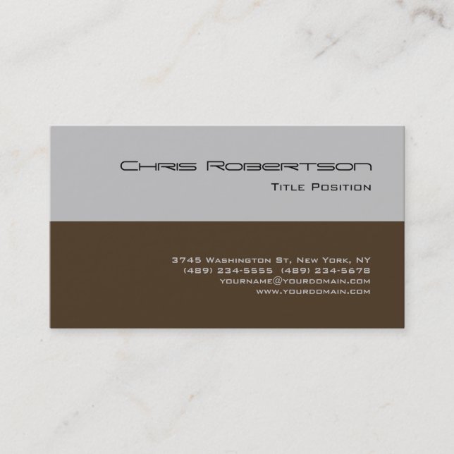 Cafe Noir Black Silver Gray Charming Business Card (Front)