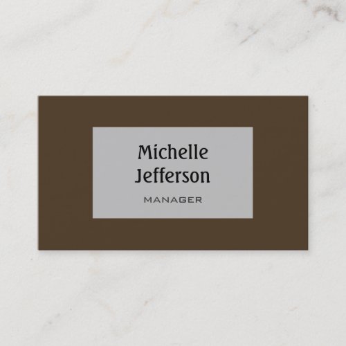 Cafe Noir Silver Gray Colors Trendy Business Card