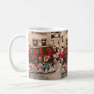"Cafe on Rue Norvins, Montmartre" Paris Coffee Mug