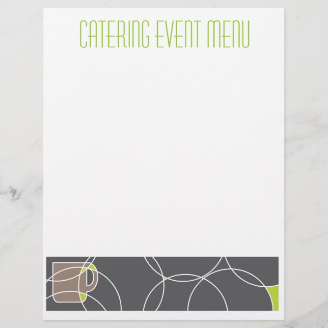 Cafe or catering menu template flyer (Front)