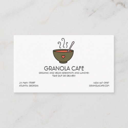 Cafe or Restaurant Soup Bowl Business Card