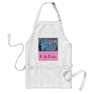 Cafe Paris, 1978 by Austrian artist Inge Adult Apron