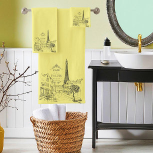 Cafe Paris Bath Towel Set