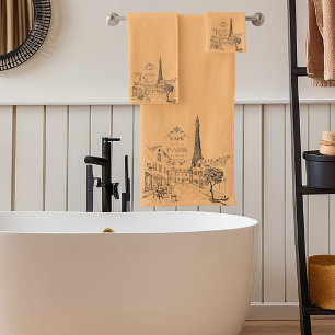 Cafe Paris Bath Towel Set
