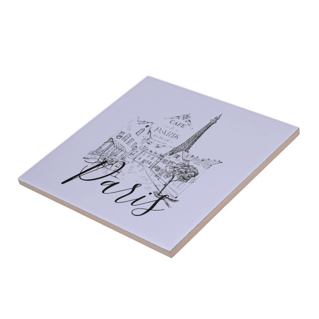 Cafe Paris   Ceramic Tile (Side)