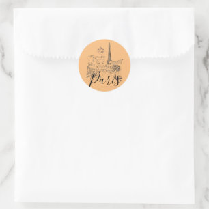 Cafe Paris Classic Round Sticker