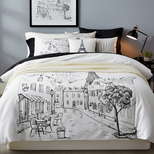 Cafe Paris Duvet Cover