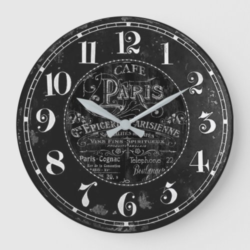 Cafe Paris Large Clock