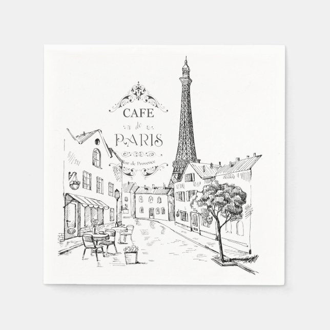 Cafe Paris Napkins (Front)