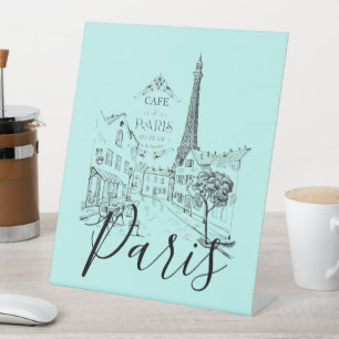 Cafe Paris   Pedestal Sign