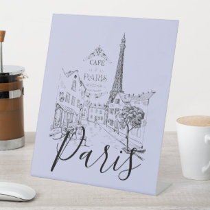 Cafe Paris   Pedestal Sign