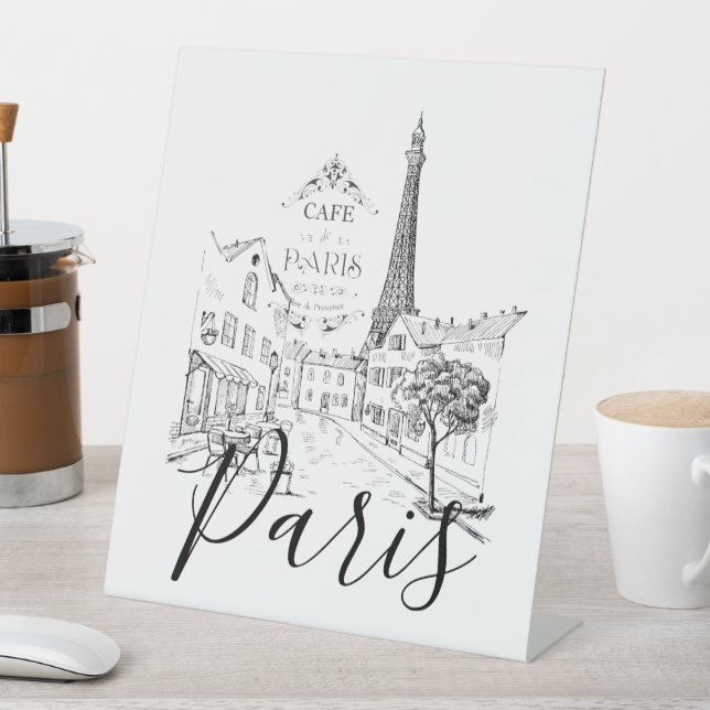 Cafe Paris   Pedestal Sign (In SItu)