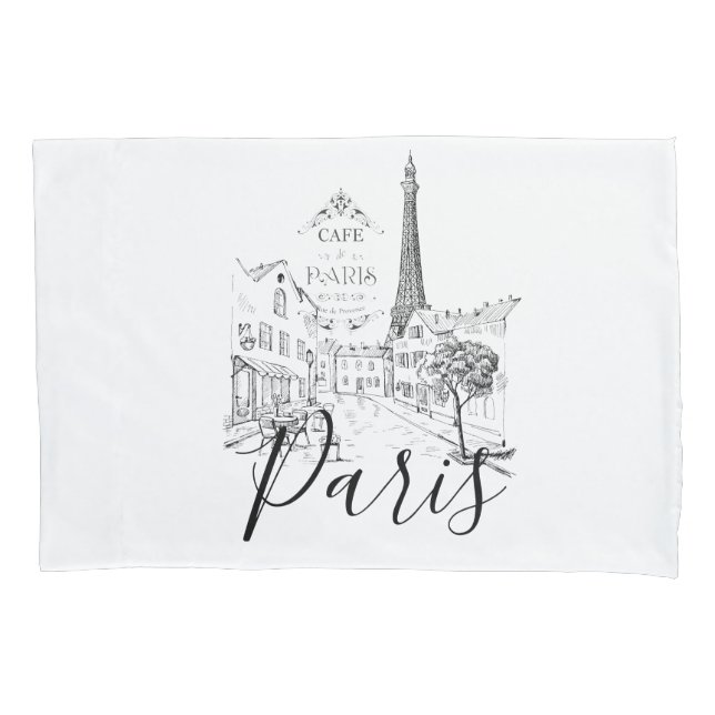 Cafe Paris   Pillow Case (Front)