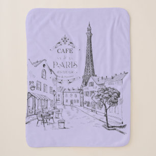 cafe Paris Sherpa Blanket