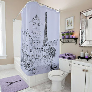 Cafe Paris Shower Curtain
