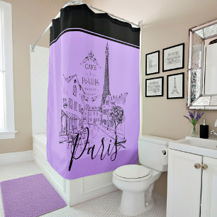 Cafe Paris Shower Curtain