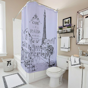 Cafe Paris Shower Curtain