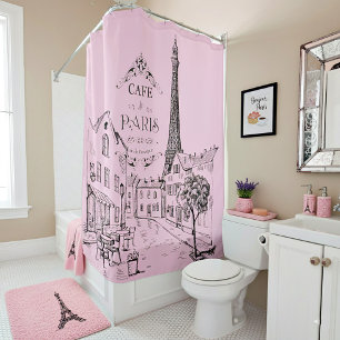 Cafe Paris Shower Curtain