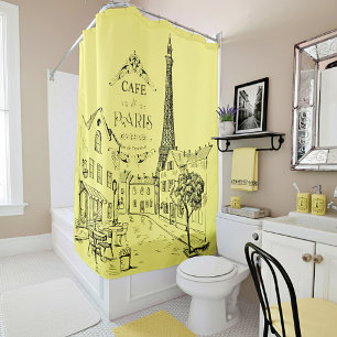 Cafe Paris Shower Curtain